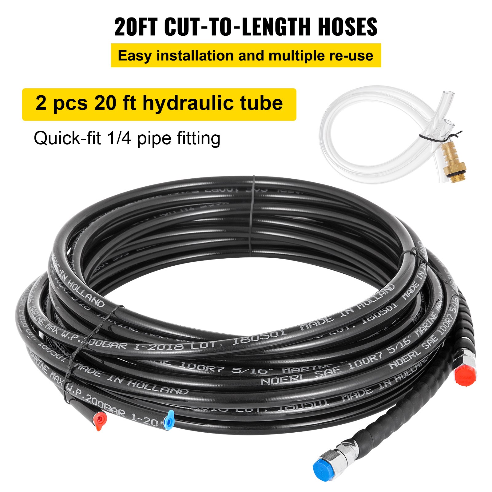 Kit Spurgo Sterzo Idraulico Per Barche - Tubi In PVC E Ottone Compatibili Seastar - Foto 7