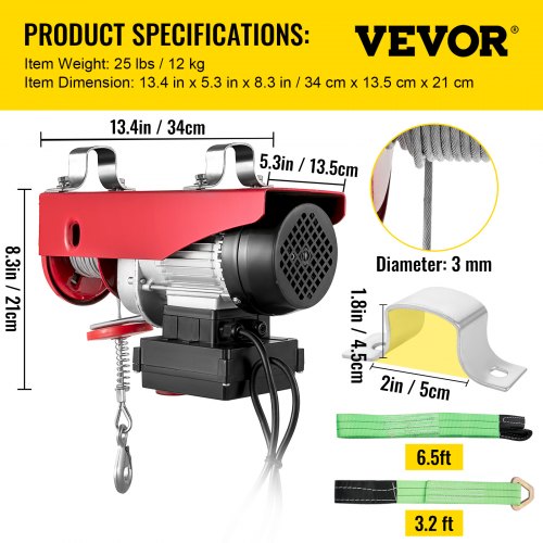 Mini Paranco Elettrico 230v Da 100 Kg | Pall