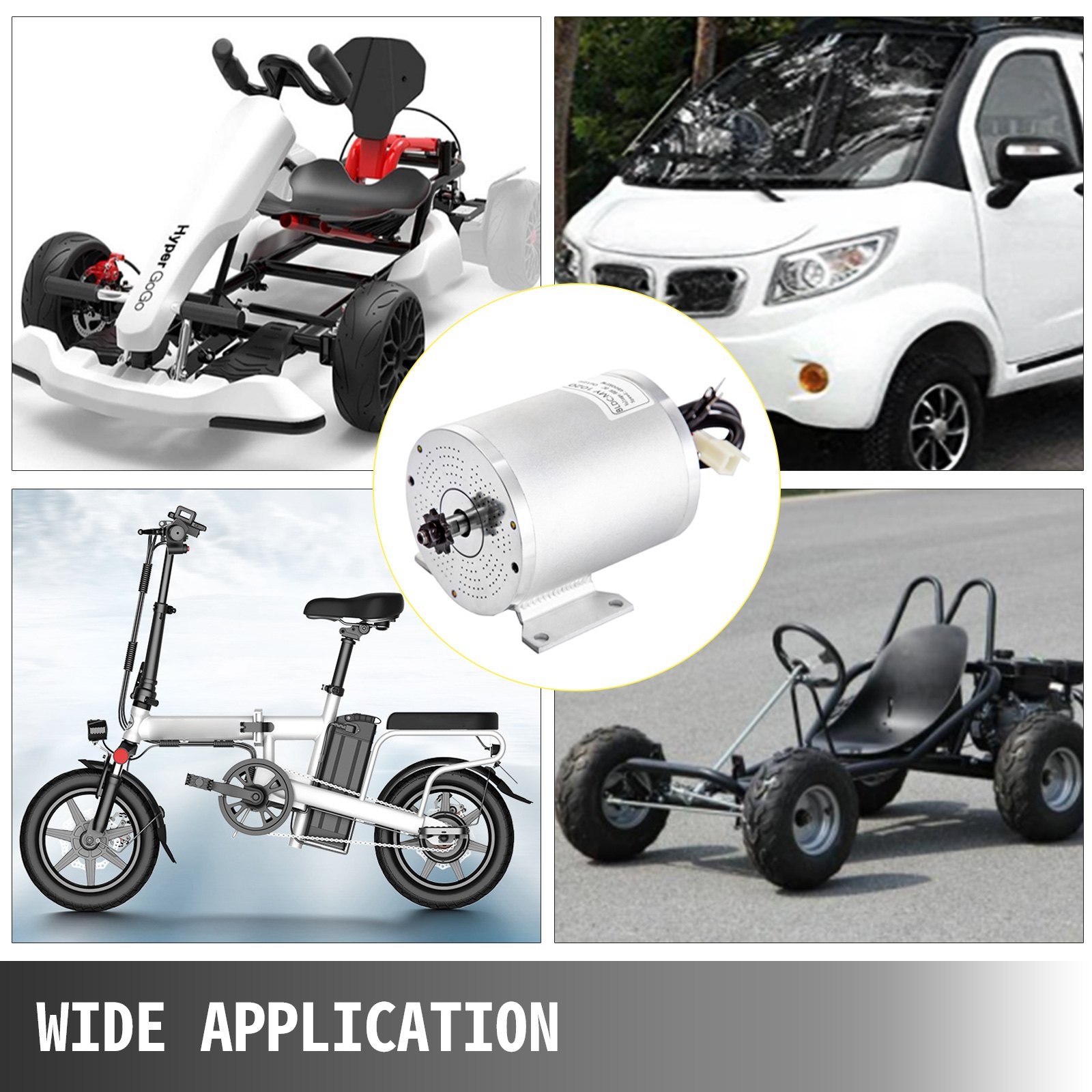 Motore A Mozzo Brushless 24V 4 Pollici - Per Scooter E Moto Elettriche Off-road, Elevata Coppia, Installazione Semplice