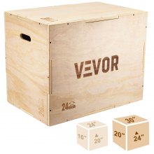 VEVOR 木製プライオボックス プライオメトリックボックス 3in1 プライオジャンプボックス 76x61x50cm ライザー筋力トレーニング