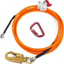 スチールコア安全ロープ 鋼線コア 安全ロープ 12mm x 3.6m ワイヤーコアフリップラインシステム