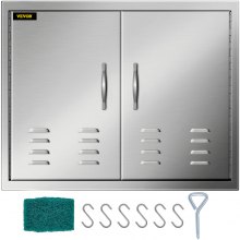 VEVOR Puerta de Cocina al Aire Libre Puerta de BBQ 30" x 21" con Revestimiento