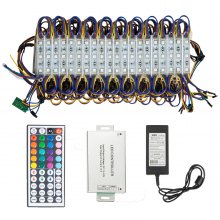 VEVOR Luces de Escaparate de 20 Colores Luz de Ventana 3 x 20 Piezas x 10 Cuerdas Tira de Luces LED Control Remoto Plástico de PVC Brillo de Perlas de Lámpara 45-50 lm 600 Bombillas LED de Escaparate