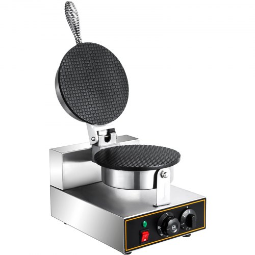 VEVOR VEVOR Gofrera Máquina de Gofre de Acero Inoxidable para Hacer Bubble  Waffles Girario 180 Grado con Mango de Madera