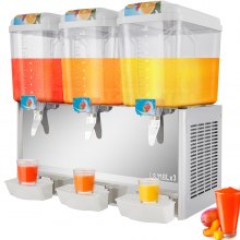 Commercial Juice Dispenser 14.25 Gallon Cold Beverage Drink Dispenser Machine 54L with Spigots