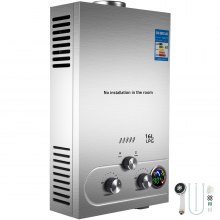 16L LPG-waterverwarmer 4.3 GPM tankloze doorstroomverwarmer
