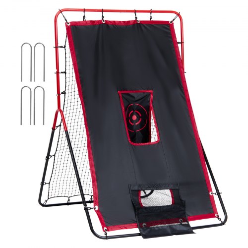 VEVOR 2 in 1 rebound net multisport honkbal softbal pitchback 914x1372mm afbeelding