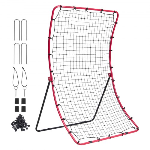 VEVOR Rebound Net Honkbal Softbal Pitchback 1219x1676mm Oefennet Verstelbaar afbeelding