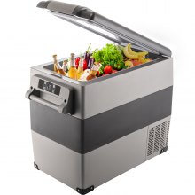 VEVOR Auto Koelkast Compressor, 220 V 45 W Auto Koelkast Mini, 55 L Mini Koelkast, met Batterij Beschermingssysteem en 2 Stroomkabels, veel Gebruikt veel Plaatsen, Boot, Vrachtwagen, Auto enzovoort