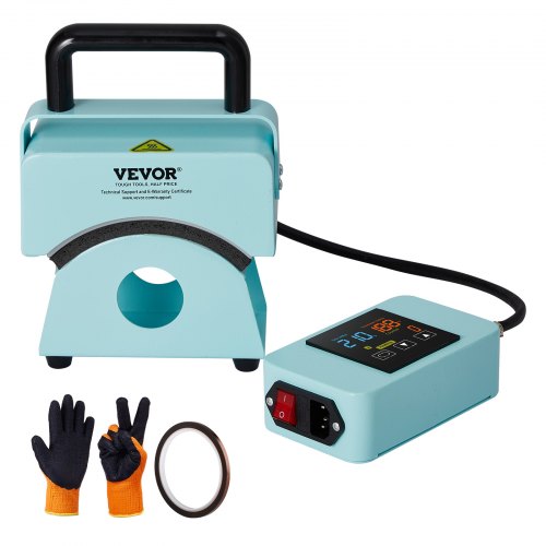 VEVOR Cap Warmtepers Transferpers Sublimatie Transfer Hoedenpers 15x8cm Blauw afbeelding