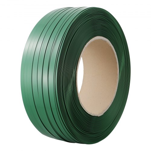 VEVOR omsnoeringstape verpakkingstape polyester-PET 15,9mm x 0,8mm x 1200m groen afbeelding