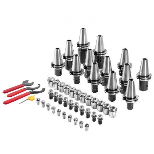 VEVOR CAT40 Spantanghouder ER 16/32 Spantangset, 35 stuks, SLN FMB ER16/32 APU Gereedschapshouder Veerstalen spantanghouder met 10 aantrekbouten en 3 sleutels, voor freesmachines, boren