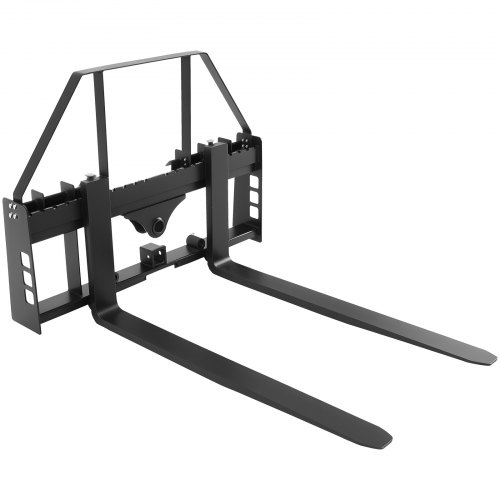 VEVOR Quick Attach 1814 kg palletvorkframebevestiging met 122 cm palletvorken, heftruckbladen, 50,8 mm trekhaak en speerhulzen, past op schrankladers en tractoren