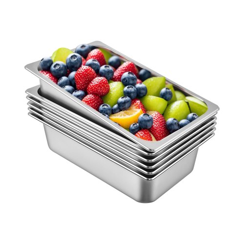6X Gastronormbakken GN 1/1 bak 150mm diepte 20,5 L RVS afbeelding