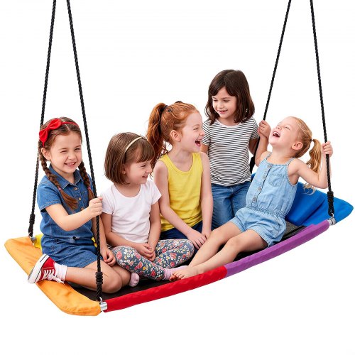 VEVOR Nestschommel 149x77 cm Schotelschommel Familieschommel 317 kg Kleurrijk, voor binnen- en buitengebruik, Schommelzitting gemaakt van 900D Oxford-