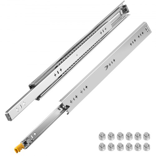 VEVOR Lade Rails Heavy Duty Ladegeleiders 2 Stuks Ladegeleiders 30 Vergrendelbare Ladegeleiders 250LBS Capaciteit Ladegeleiders Driedelige Volledig afbeelding