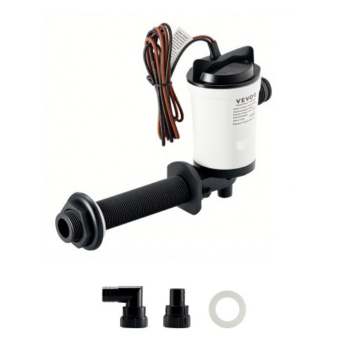 VEVOR Livewell Pomp 12V 800GPH 90° Boot Beluchtingspomp voor Zoet/Zout Water afbeelding