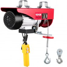 VEVOR 125 Kg/250 Kg Elektrische takel Hijskraan Afstandsbediening Voedingssysteem, gelegeerd staaldraad elektrische lier Garage Plafond katrol Lier w/Premium 1,5 M/5 ft lange kabel