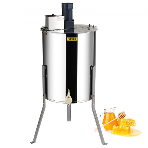 VEVOR Elektrische Honingextractor 140W Tangentiële Extractor Roestvrijstalen Honingextractor met 4/8 Frame, 45mm Honingklep, 1300RPM Elektrische Honin