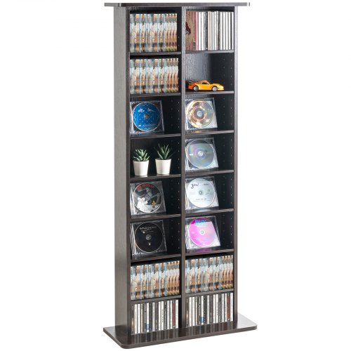 VEVOR media-opbergkast, verstelbare dvd-planken, 8 niveaus, 464 cd's afbeelding