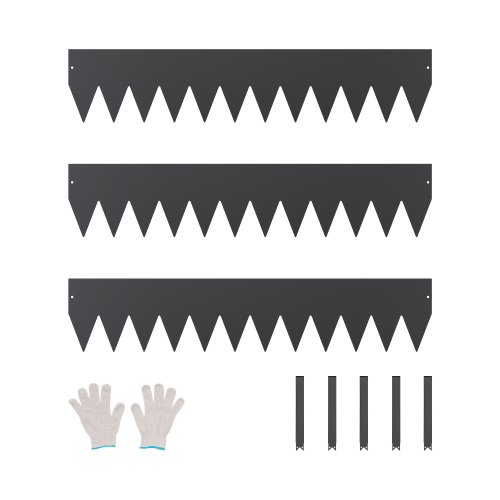 VEVOR 3x gazonrand, bloemperkrand, padrand, perkrand 1016x203x1,5mm afbeelding
