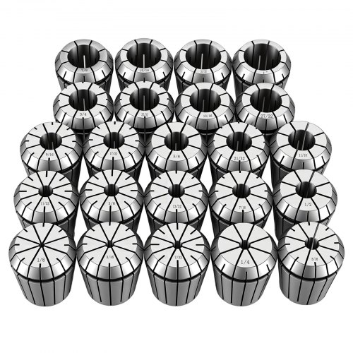 VEVOR ER40 spantangenset 1/8 inch tot 1 inch, 23-delige spantangenset, voor CNC-frees- en boormachines, nauwkeurigheid van 0,0006 inch, precisiespantangen met koffer, gelegeerd staal