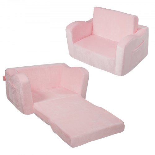 VEVOR kinderbank kinderbank kinderfauteuil opvouwbaar roze 104x58x32cm kindermeubel afbeelding