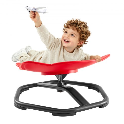 VEVOR draaistoel voor kinderen met autisme, sensorische draaibare zitting, 100 kg, 520x500 mm, rood, ADHD-hulpmiddel voor kinderen van 3-12 jaar, bevo
