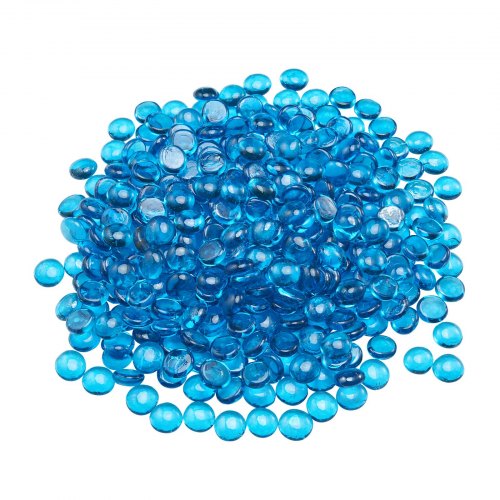 VEVOR Fire Glass 4,5 kg Glazen Steen 19 mm Haardglas Glazen Stenen Glazen Kraal Caribisch Blauw afbeelding