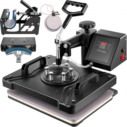 VEVOR Warmte Persmachine Transferpers Hittepers 5 In 1 Heat Press Transfer Sublimation Steel Frame Multifunctional Digital Transfer afbeelding