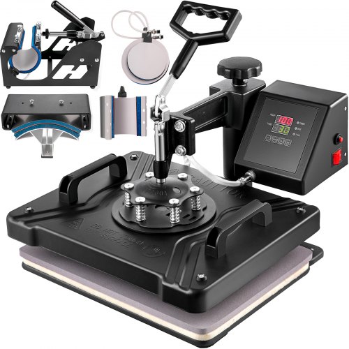 VEVOR Warmte Persmachine Transferpers Hittepers 6in1 Digitaal T-shirt Warmtepers Transfer Afdrukken Diy Printer Hoed Eenvoudige bediening afbeelding
