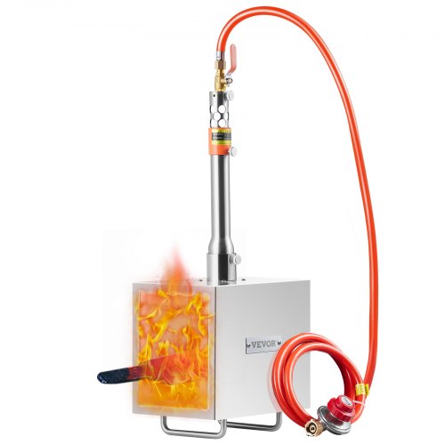 VEVOR Draagbare Propaan Forge 1 Brander Farrier Forge 2600°F Mes Metaal Vierkant afbeelding