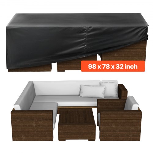 VEVOR Tuinmeubelhoes 420D Waterdicht 249x198x81cm afbeelding