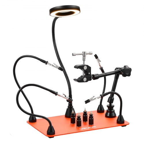 VEVOR Soldeerhulp Derde Hand Soldeerstation inclusief Vergrootlamp Luchtpistoolhouder afbeelding