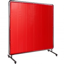 Lasgordijn Lasbeschermingsgordijn Beschermingsgordijn vinyl 180X180cm met frame Rood