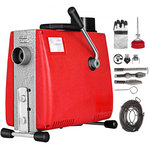 VEVOR Elektrische buisreinigingsmachine 3/4 ""-4"" rioolreinigingsmachine buisreiniger reiniging gereedschap 400PRM pijpreinigingstoestel reiniging gereedschap 220v 250W / 700W afbeelding