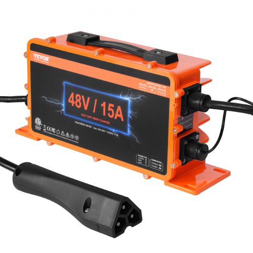 VEVOR 48 volt 15 AMP golfkar slimme acculader EZGO TXT RXV IP67 ETL afbeelding