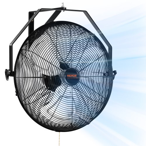 VEVOR wandventilator 57 cm waterdichte oscillerende wandventilator 3 snelheden 4150 CFM commerciële woonventilator voor koeling magazijn kas werkplaats terras zwart afbeelding