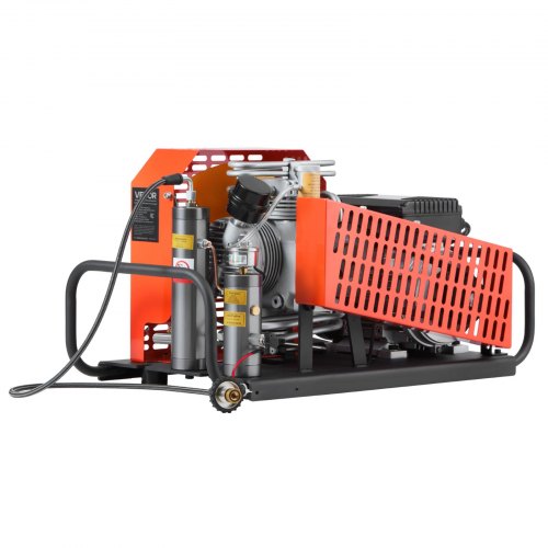 VEVOR PCP-luchtcompressor, 30 MPa, duikcompressor met 4 cilinders, 60 l/min ademluchtcompressor, ventilatorkoelsysteem, hogedrukluchtcompressor voor duikfles, paintball, PCP-luchtgeweer, brandbestrijding