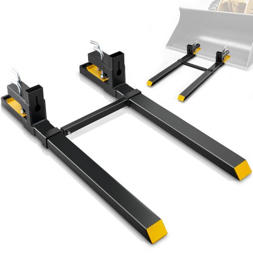 VEVOR palletvork 1490x100x230mm vorkenbord 1814kg laadvermogen vorken 149cm totale lengte met 109,2cm vorkblad heftruck 495-915mm verstelbare heftruck