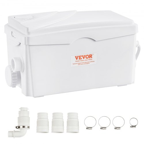 VEVOR pompstation, 350 W, 6000 l/u debiet, 7 m opvoerhoogte, afvalwaterpomp met 3 waterinlaten voor kelder, keuken, gootsteen, douche, badkuip, afvoer