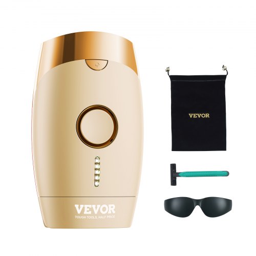 VEVOR IPL laserontharingsapparaat 17J ontharingsapparaat epilator 510-1200 nm golflengtebereik 4,0 m² lichtgevend gebied 5-niveaus intensiteitsaanpassing 400.000 lichtpulsen ontharing