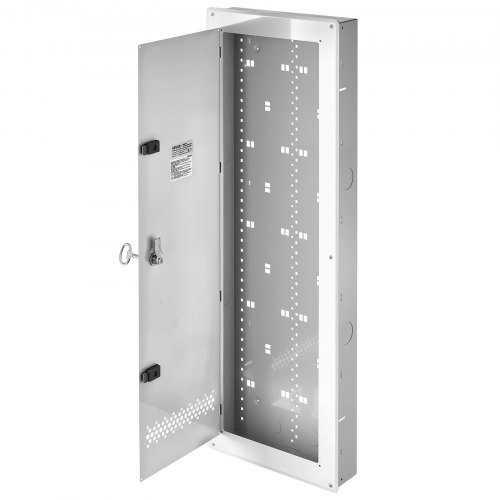 VEVOR Inbouwcommunicatieverdeler 42 inch Multimediaverdeler Staal, Verdeeldoos, Scharnierende Deur met Ventilatieopeningen, Uitbreekopeningen en Kabel