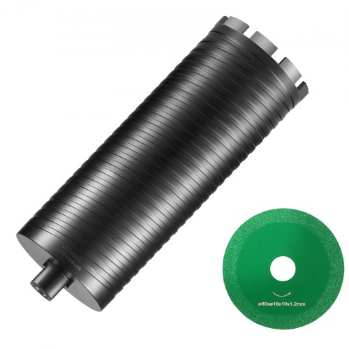 VEVOR kernboor, 101,6 mm nat/droog diamant kernboor voor baksteen en blokken, beton kernboor met geleider en zaagblad, 241,3 mm boordiepte, 5/8 inch-11 binnendraad, laserlassen