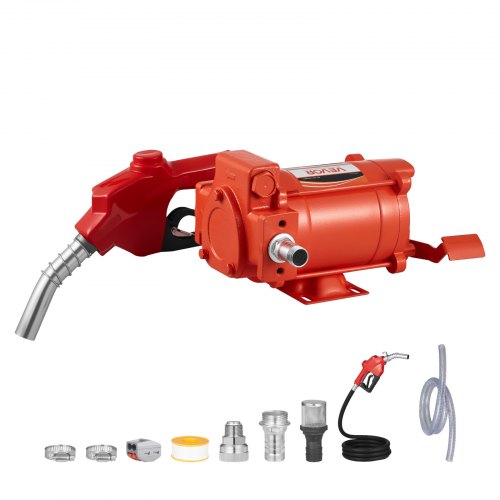 VEVOR brandstofovervoerpomp, 230V AC, elektrische dieselovervoerpomp, 76 l/min, met automatische brandstofafsluiting, afvoerslang, voor benzine, keros