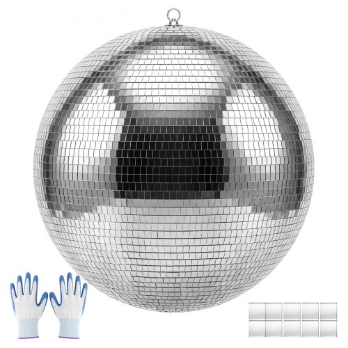 VEVOR Spiegelbol Discobal 500 mm Discobal met ophangring, voor feest- en huisdecoratie, DJ, dansclub, apparatuur voor lichteffecten en feestverlichting, 360° reflectie, herbruikbaar