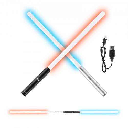 VEVOR Lightsaber 7 RGB-kleuren Oplaadbaar Dueling Lightsaber 2 stuks 775 mm