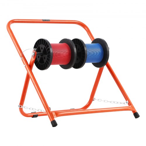 VEVOR Draadspoelhouder, stalen frame, opvouwbare kabeldispenser, draagvermogen 45 kg, draagbare draaddispenser voor het opbergen van spoelen met een diameter van 50 cm onder verschillende omstandigheden