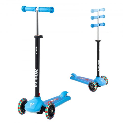 VEVOR Scooter (3 wielen) voor kinderen vanaf 3 jaar, stadsscooter voor kinderen met lichtgevende wielen, in hoogte verstelbaar stuur, antislip platfor