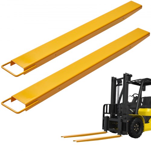 VEVOR Set van 2 vorkverlengstukken 1520 mm tandverlengstuk 1.815 ton capaciteit vorken Q235 koolstofstaal eendelig ontwerp palletvorkverlengstuk compatibel met 106 mm vorken